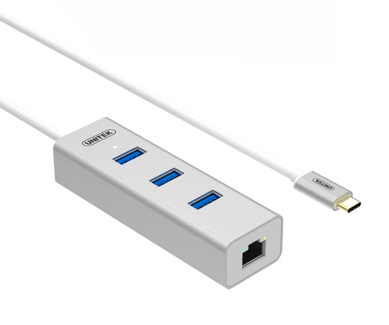 USB3.1 Тип C концентратор 3 порта с быстрой Ethernet 10/100/1000 Мбит/с Gibabit сетевая карта LAN + USB