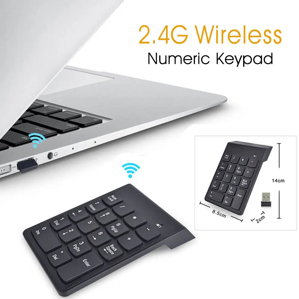 Беспроводная USB клавиатура 2 4G с цифрами цифровая 18 клавишами мини Для iMac/MacBook Air/Pro