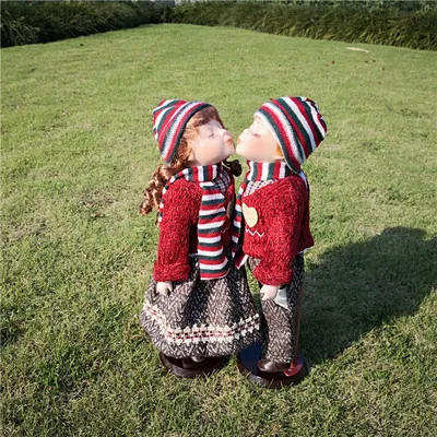 Размеры: высота 40 см куклы на русском языке керамический поцелуй влюбленных