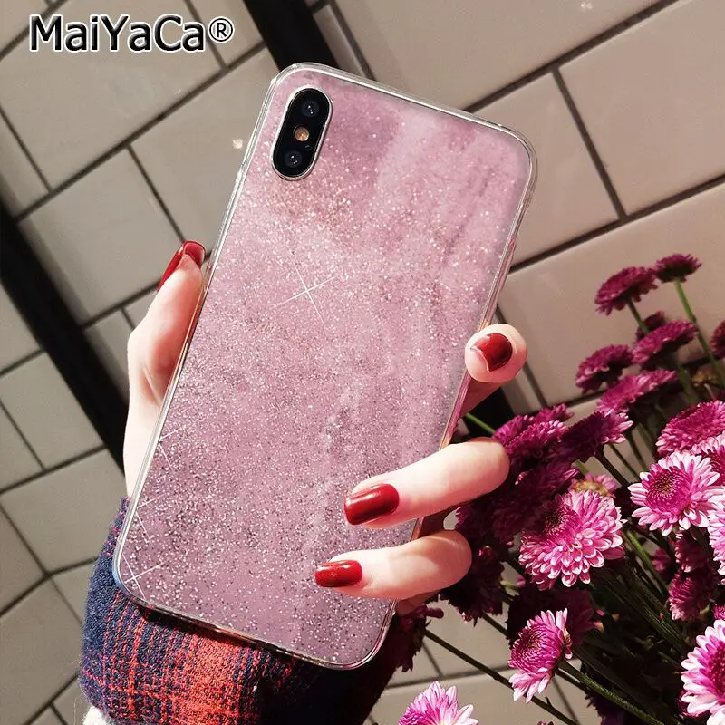 MaiYaCa Золотой Розовый блестящий Мраморный чехол для телефона для iphone 11 Pro 11Pro Max 8 7 6 6S Plus 5 5S SE XR X XS MAX