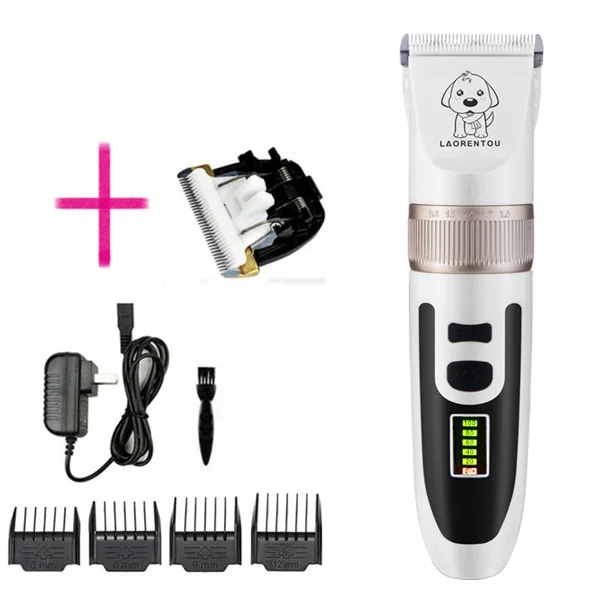 white p56 add 1blade Профессиональный триммер для собак машинка для стрижки домашних животных уход за собакой кошка животные бритвы Ножницы для волос - Цвет: white p56 add 1blade