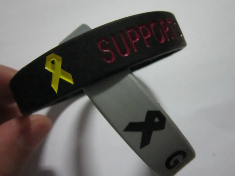Резные силиконовые ленты 100 шт.|silicone wristband|breast cancer awarenesscancer awareness |