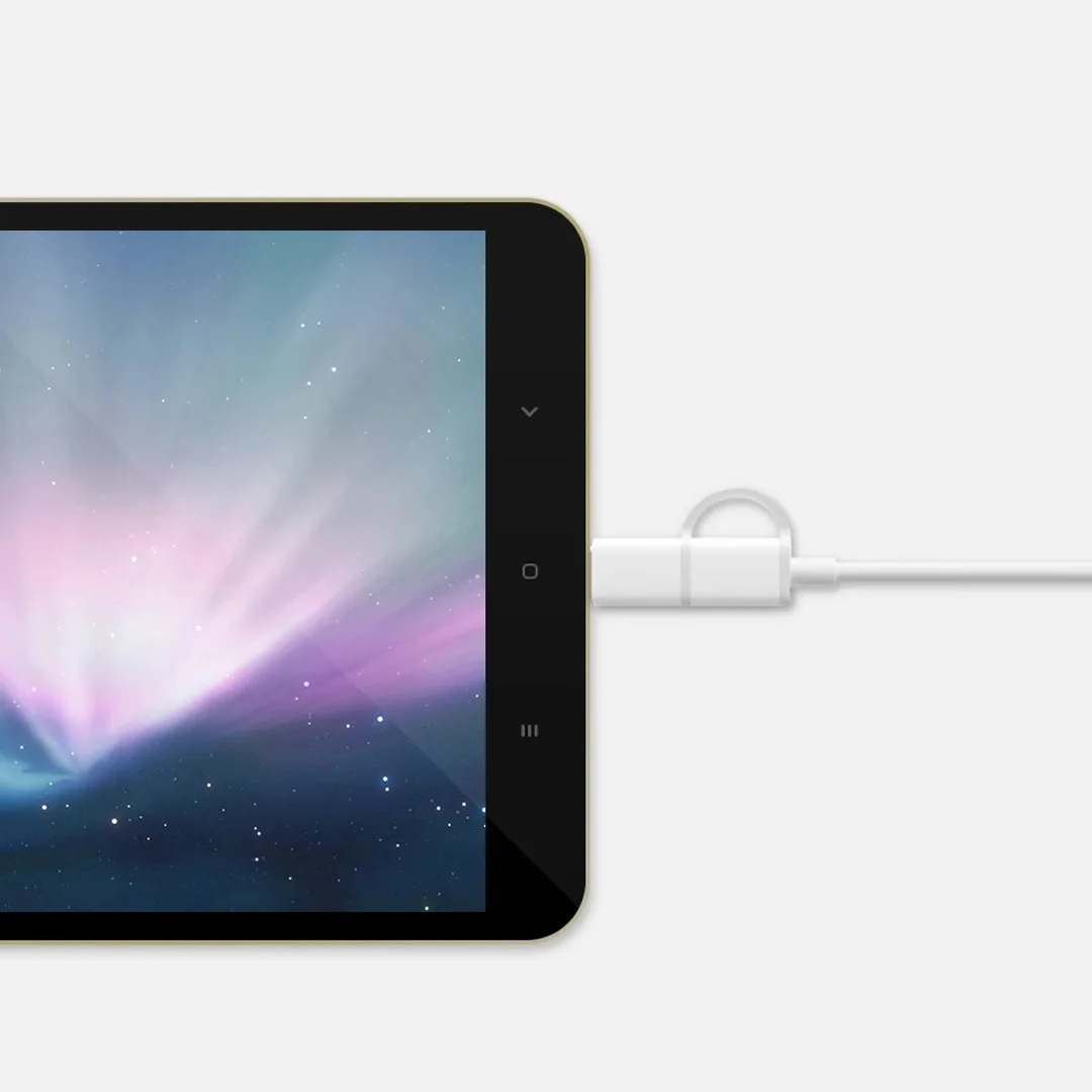 Кабель Xiaomi 2 в 1 Mircro USB + Type C для Samsung S9 S8 Быстрая зарядка кабель зарядки мобильных
