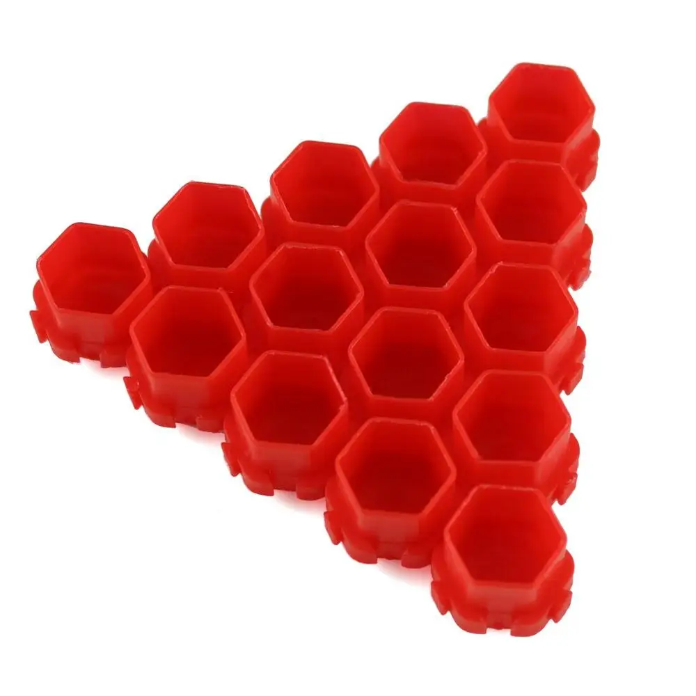 red Горячая распродажа! Красочные профессиональные Hive с сопротивлением чернильная чаша для пчелиных сот Форма чернил для татуажа, чашки крышки для татуировки аксессуары оптом 200 шт./пакет - Цвет: red