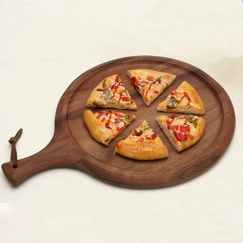 

Acacia Wood Pizza Peel Luxury Paddle for Baking Homemade Pizza and Bread Great for Cheese Board Cutting Board Food/Fruits Tray