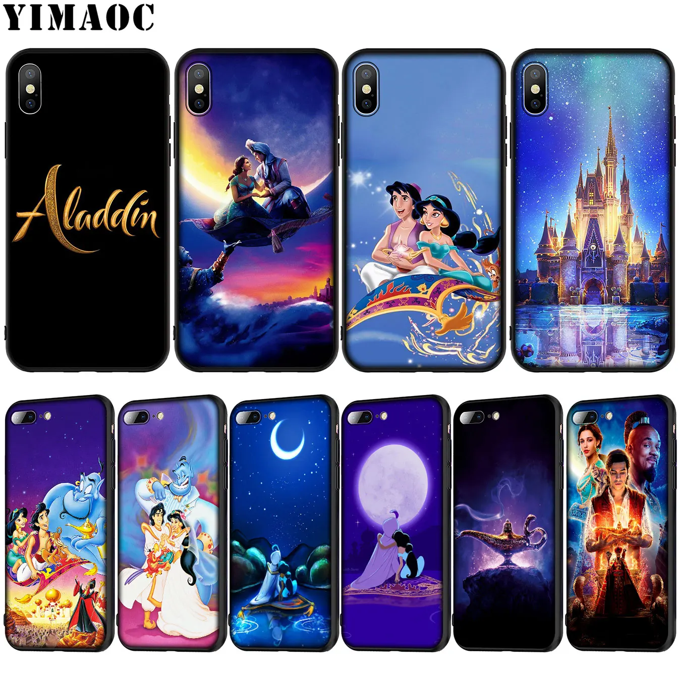 YIMAOC мультфильм Aladdin Мягкий силиконовый чехол для телефона iPhone XR X XS Max 6 6S 7 8 Plus 5 5S SE