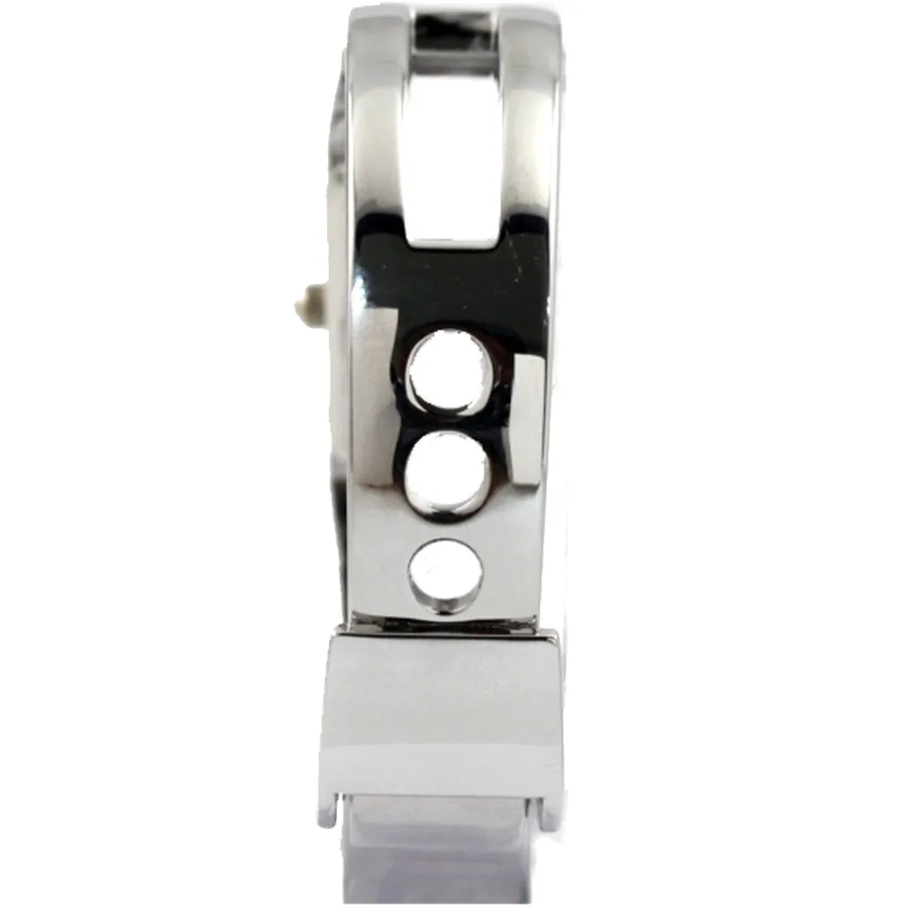 ALEXIS эллиптический натуральный Блестящий серебряный корпус для часов Матовый