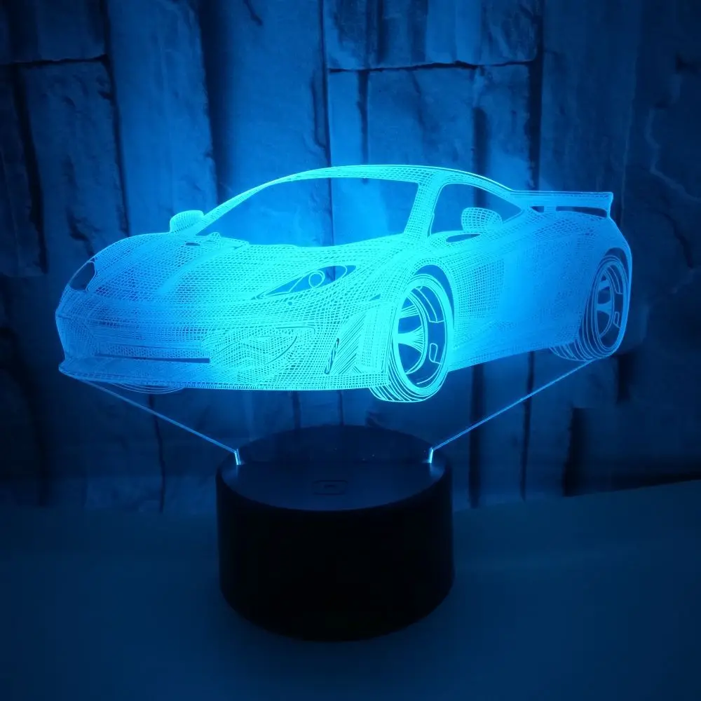 Распродажа новых автомобилей Цветной яркий 3d свет с дистанционным сенсорным
