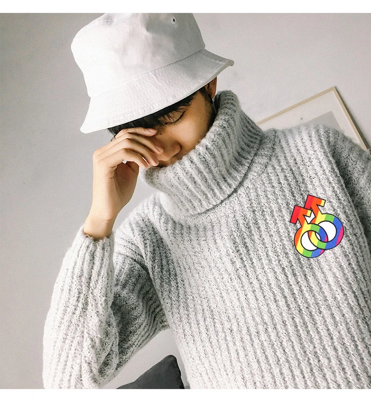 Pulaq DIY Rainbow Symbol Patch Embroidered Iron On Patches For Clothing Male Gay Flag Clothes Stripe Sticker Applique |