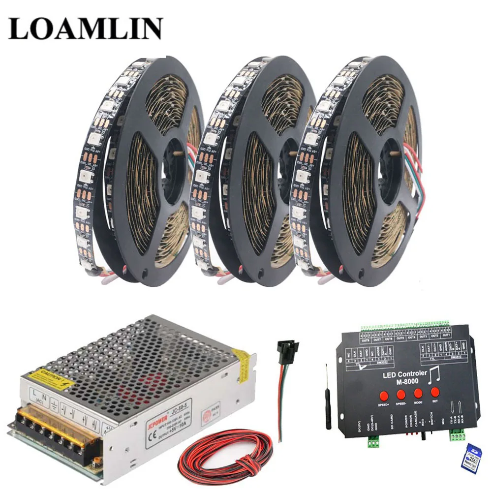 WS2812B WS2812 RGB светодиодный светильник лента M 8000 музыка Led контроллер DC5V