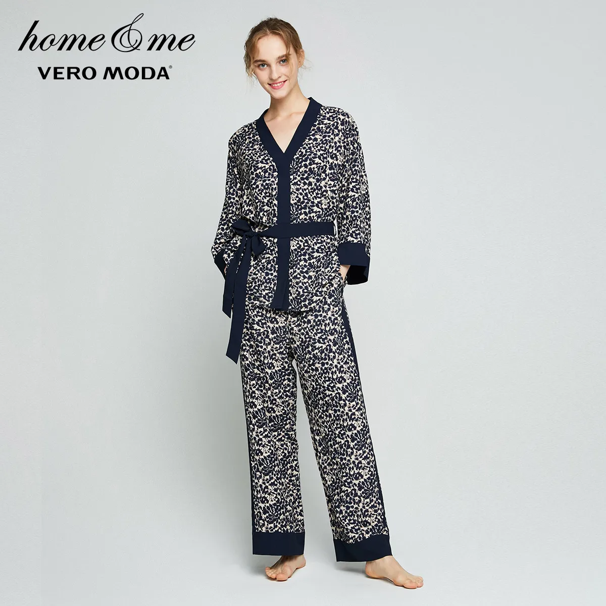Vero Moda домашний топ с леопардовым принтом на талии и открытыми плечами | 3174P9502