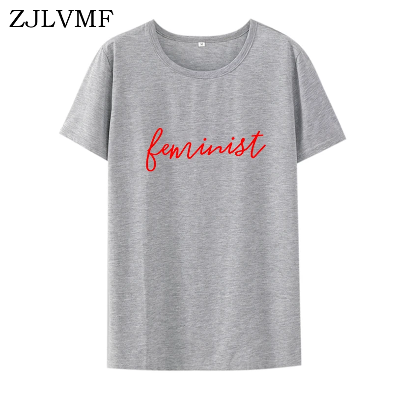 Zjlvmf Feminist Футболка женская хипстерская уличная одежда модная с круглым вырезом 2019