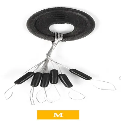 SIZE M 50 шт. рыболовные пробки S-6mm/M-7mm/L-7.5mm резиновый черный фиксатор поплавок пробки Поплавок лески пробки - Цвет: SIZE M