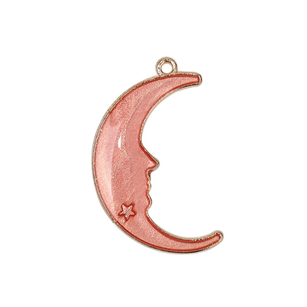 DoreenBeads цинковый сплав галактика Подвески половина Луны красочная Звезда Эмаль