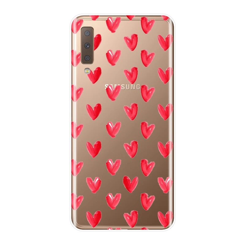 Чехол для телефона Samsung Galaxy A3 A5 A7 2016 2017 чехол с сердечками A6 A8 Plus 2018 силиконовый |