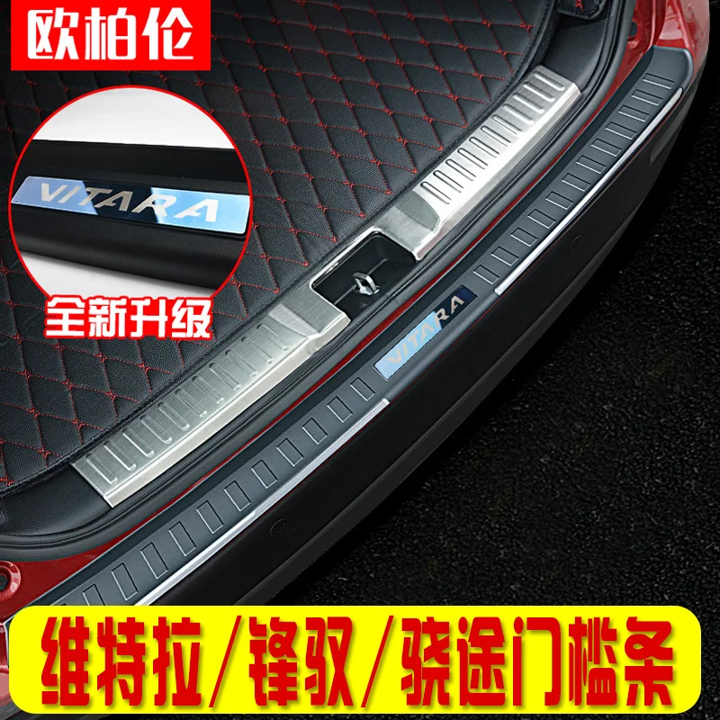 

High quality stainless steel rear windowsill panel,Rear bumper Protector Sill For Suzuki vitara 2015-2016 2017 2018 Car-styling