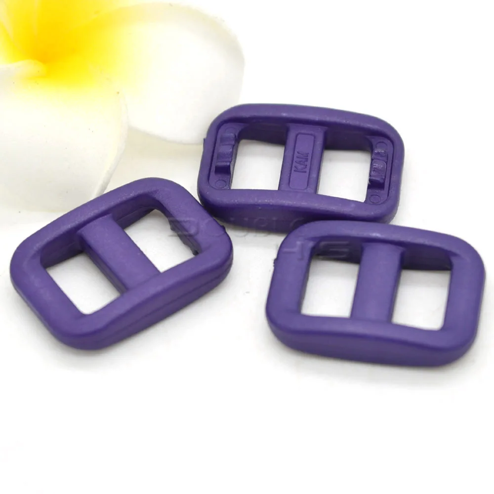 50pcs/lot 3/8&quot Plastic Slider Tri Glide Adjust Buckles For Dog Collar Harness Backpack Straps Webbing 10.5mm | Дом и сад