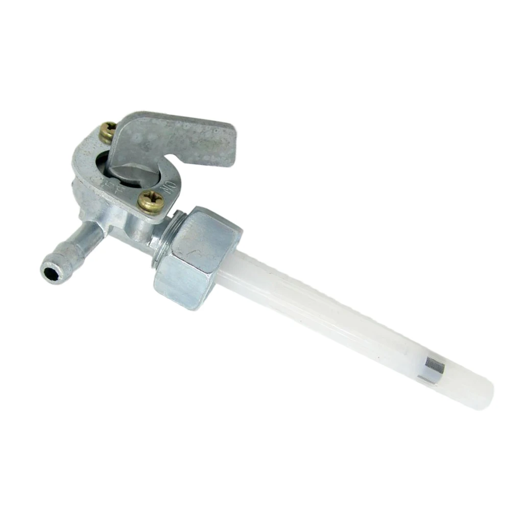 Motorcycle Gas Petcock Fuel Tap Valve Switch Pump For CG-125 156FMI Honda FUEL Silver Aluminum+Plastic |