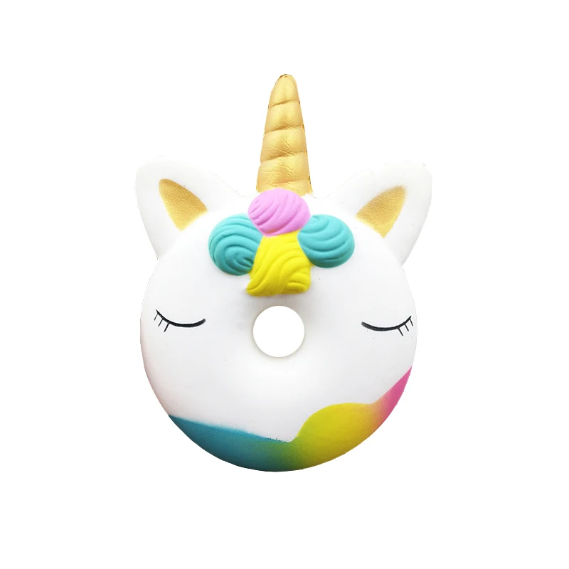 unicorn donut Милые кавайные мягкие сжимаемые игрушки, мягкие Мультяшные животные, мягкие медленно поднимающиеся сжимаемые игрушки для снятия стресса, игрушки для детей, аутизм - Цвет: unicorn donut