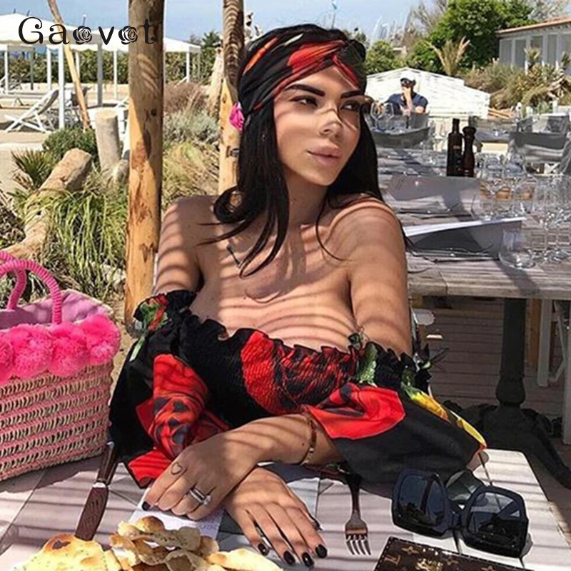 Gaovot 2019 женское летнее платье длиной до пола с цветочным принтом вырезом лодочкой