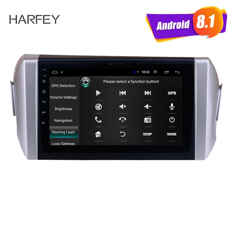 Harfey Android 9 1 автомобильный мультимедийный плеер &quotрадио для Toyota INNOVA 2015 левая рука