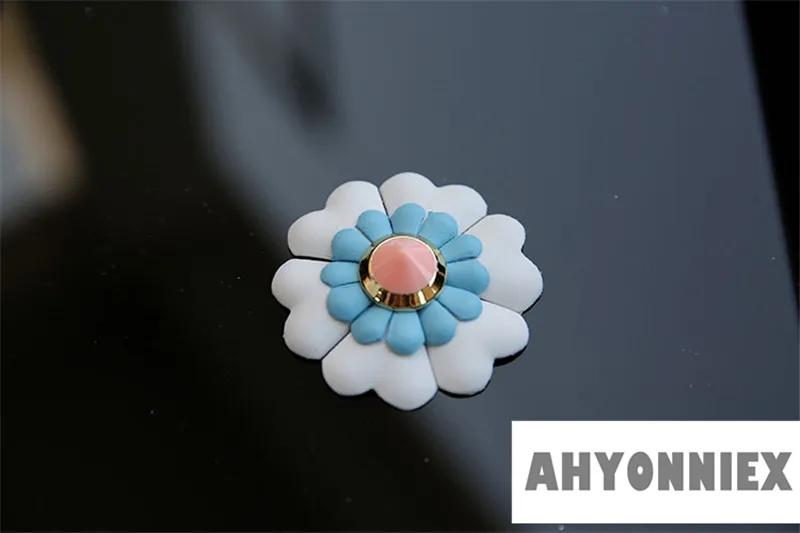 J Бренд AHYONNIEX, 3D обувь, украшенная кожаным цветком, нашивка, ПРИШИТАЯ аппликация, одежда, обувь, сумки, украшение, патч, аксессуары для DIY - Цвет: J