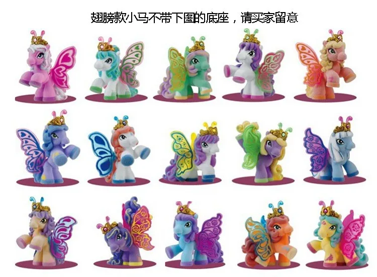 Новинка 5 шт. см маленькие Мультяшные флокированные лошади фигурки Filly куклы