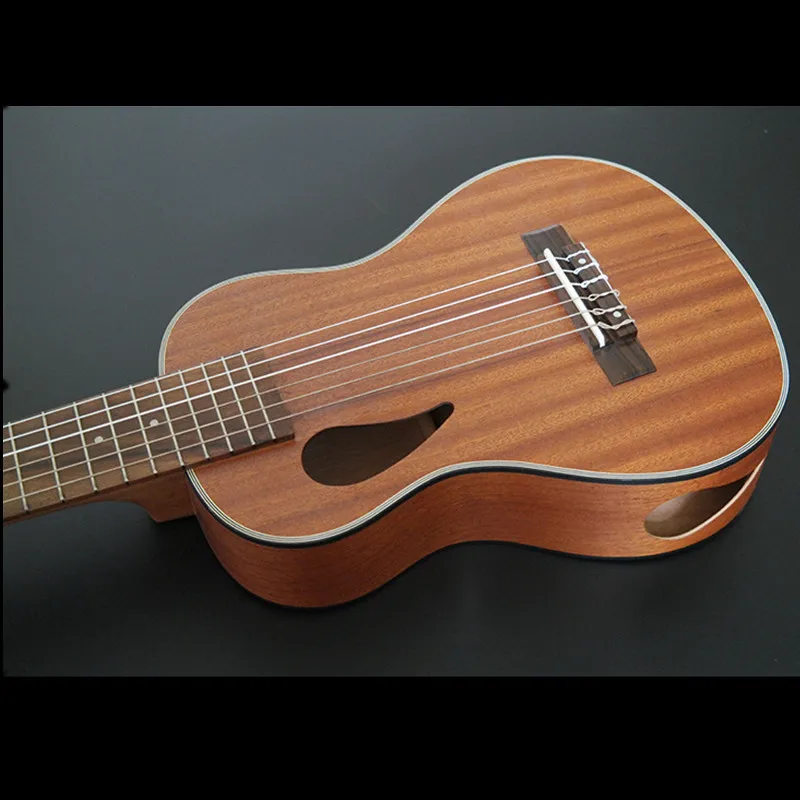 Укулеле SevenAngel 28 дюймов 6 струн гавайская гитара укулеле Sapele музыкальный