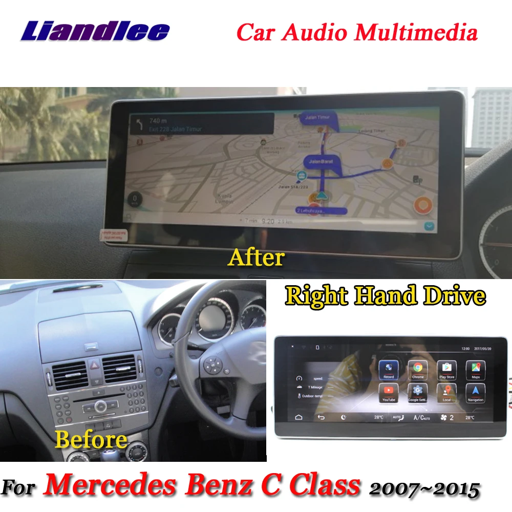 Liandlee для Mercedes Benz C Class MB W204 C200 C260 C180 Android оригинальная система Автомобильная Радио gps карта Navi навигация Мультимедиа