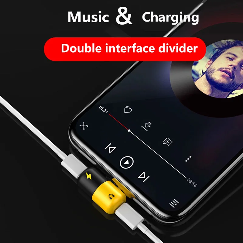 2 in 1 For Lightning Charging Audio Adapter iPhone 7 8 Plus Splitter Jack Headphone X Convertor | Мобильные телефоны и