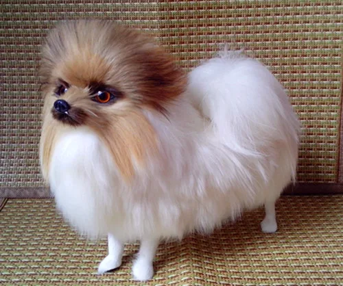 

simulation cute standing dog 23x9x20cm model polyethylene&furs dog model home decoration props ,model gift d342