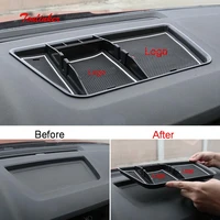 tonlinker cover sticker for skoda karoq 2018 car styling 1 pcs abs center console storage phone holder stowing tidying covers