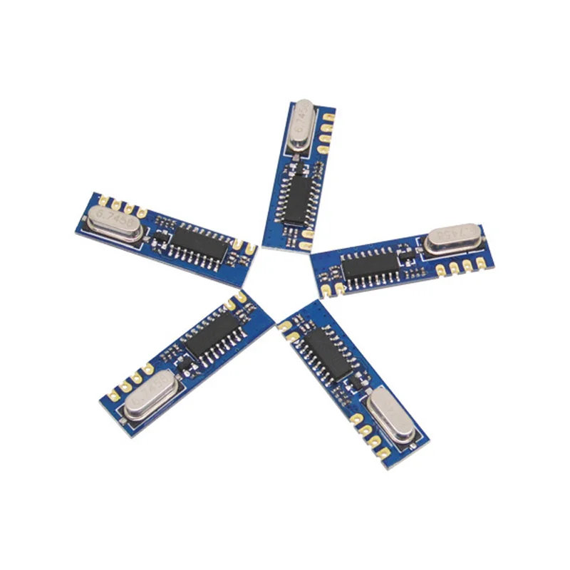 Модуль приемника Arduino Uno РЧ ASK SRX887 433 МГц с никелированной пружинной антенной RX