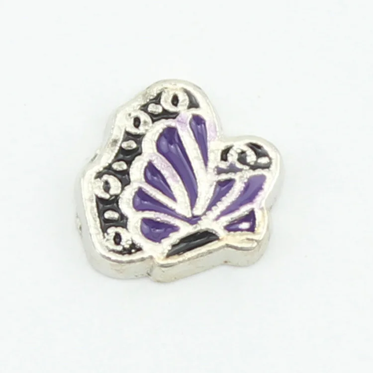 Бесплатная доставка! Февральская бабочка камень рождения плавающие амулеты