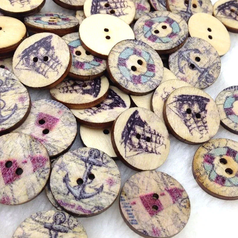 25/50/100 шт. деревянные пуговицы 20 мм 2 отверстия|wooden buttons|wooden buttons 20mmbuttons 20mm |