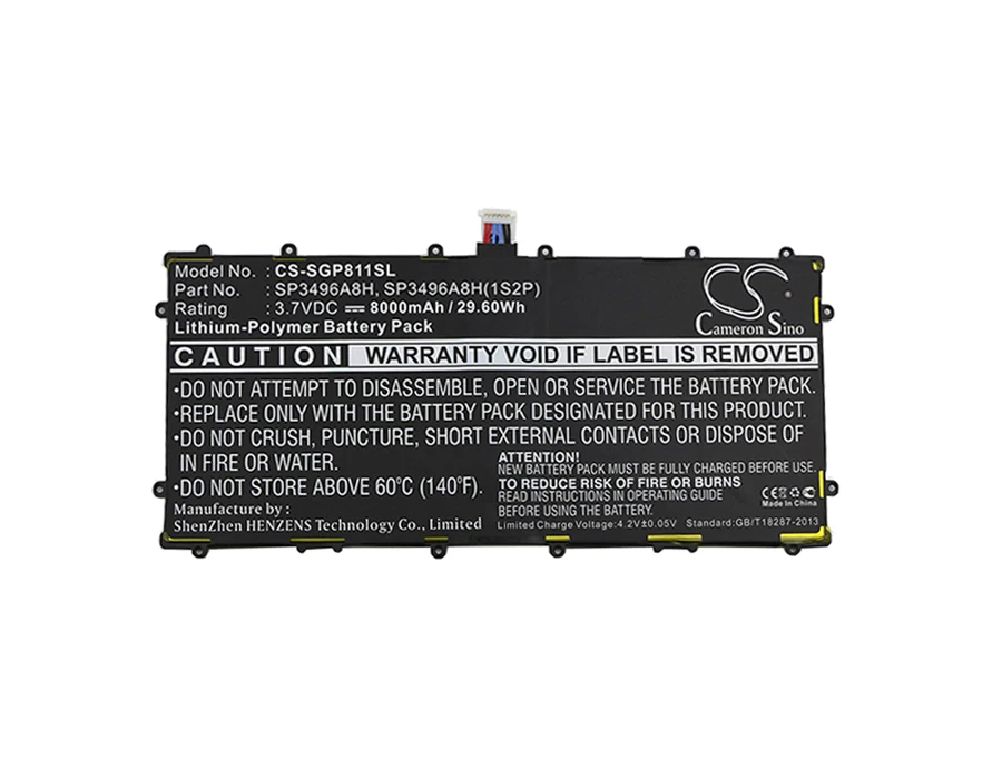 Cameron Sino 8000 мАч аккумулятор SP3496A8H SP3496A8H(1S2P) для Samsung GT P8110 GTP8110 HA32ARB Google Nexus 10|Батареи