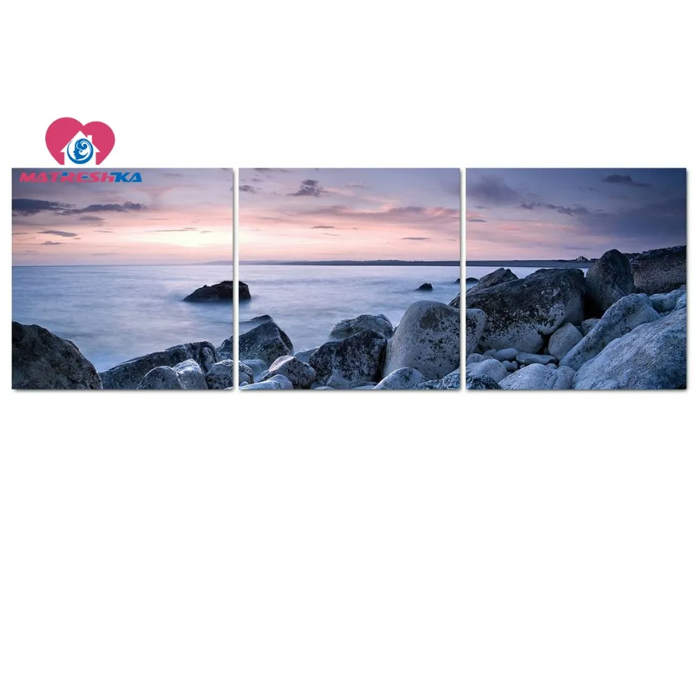 Алмазная мозаика полный Ландшафтный контур природа море алмазная вышивка