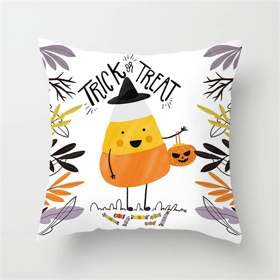 Pillow Cover C Tronzo/наволочка на Хэллоуин 45x45 см, вечерние наволочки для Счастливого Хэллоуина, вечерние наволочки с тыквенным черепом - Цвет: Pillow Cover C