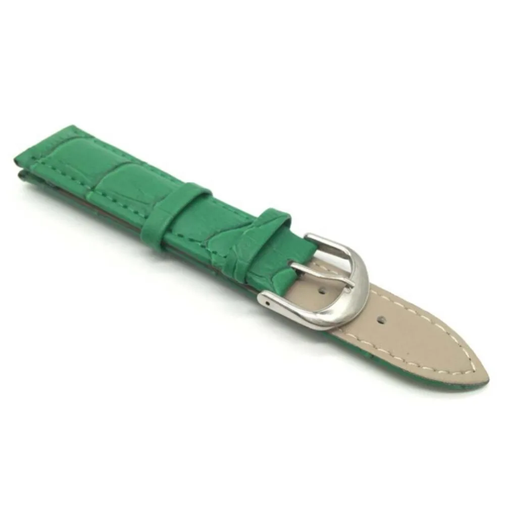 Leather Watches Band Strap 14mm 16mm 18mm 20mm Brown White Green Black Red Woman Man Watchbands Watch Belts | Наручные часы