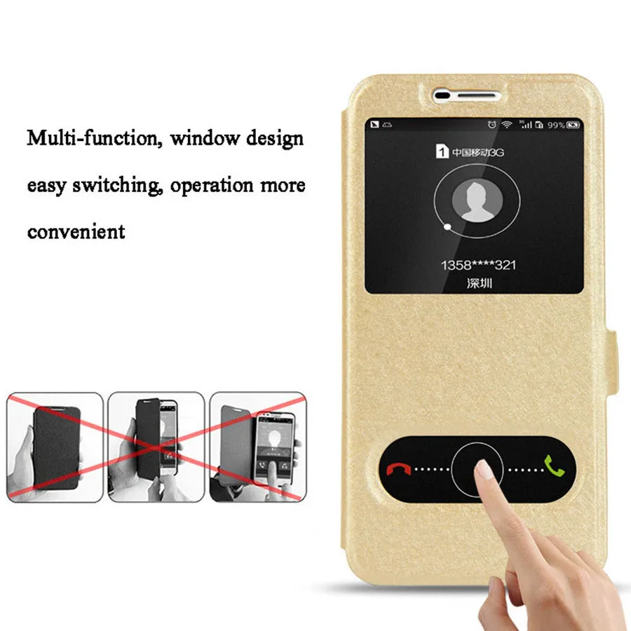 Luxury Smart Front Window View Clear Leather Flip Phone Case For iphone X XS Max Xr 6 6S 7 8 Plus 4 4S 5 5S SE Cover | Мобильные