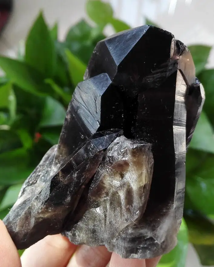 

A Rare Natural Beautiful Black QUARTZ Crystal Cluster Tibetan