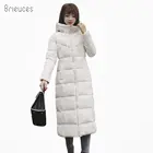 Brieuces женская зимняя куртка пальто 2020 Модная хлопковая стеганая куртка X-Long Стиль капюшон тонкая плотная Женская парка раньше 6XL
