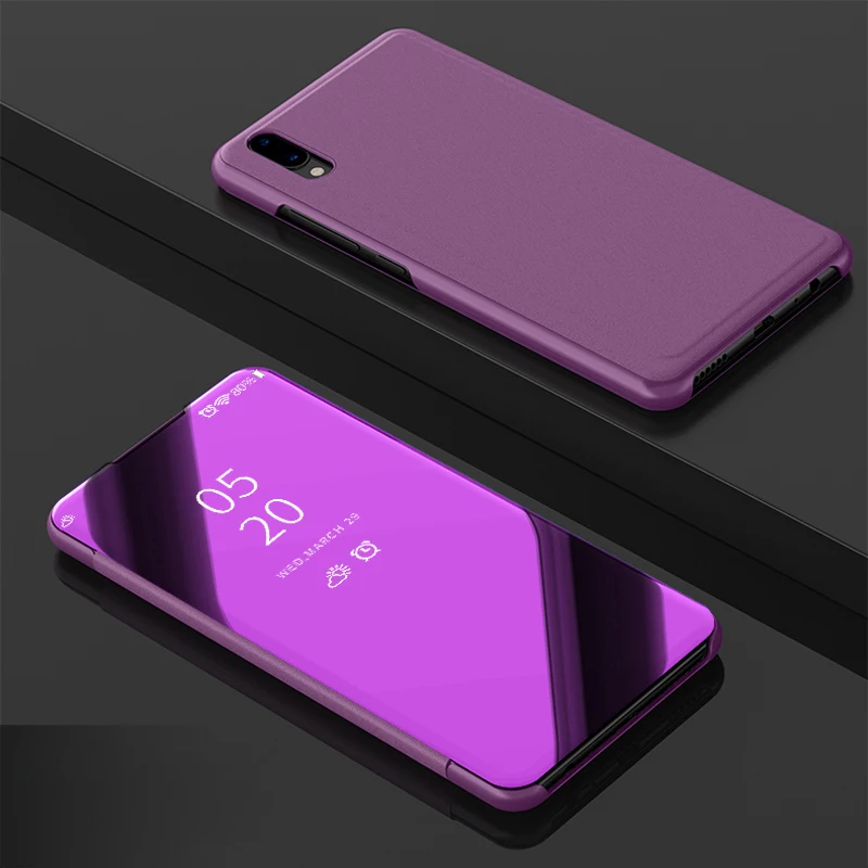 

VIVOV11 Smart Flip Stand Mirror Case For Vivo V11 Pro Case V11Pro Clear View PU Leather Cover For Vivo V11 Pro Case Cover