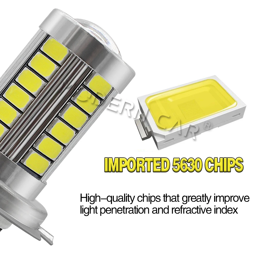 Современный автомобильный 5630 33SMD 2 шт. T20 S25 T25 светодиодный Авто Противотуманные фары Дневные Фары Лампы H7 H11 9005 9006 H4 туман светильник s Белый парковки повернуть один светильник