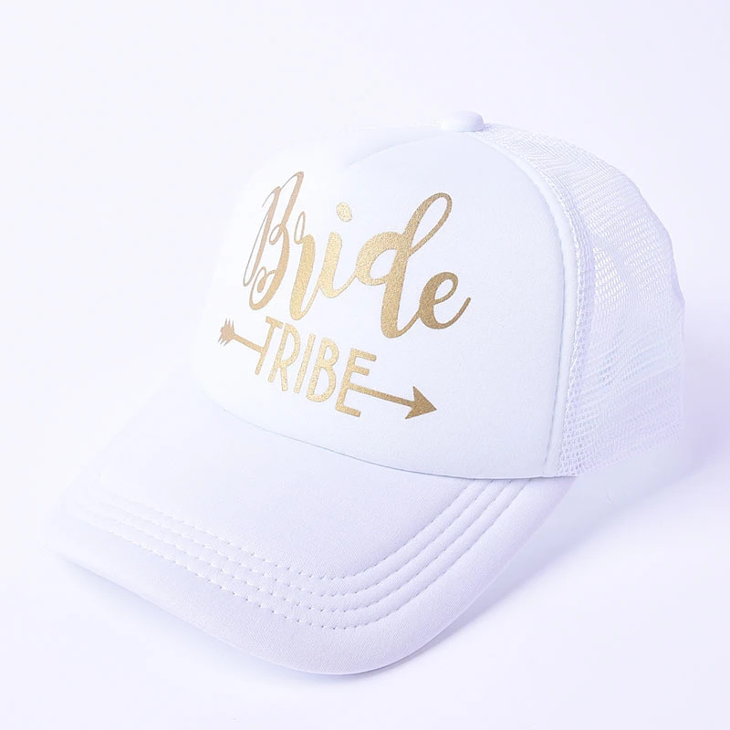 С золотым принтом надпись Bride Tribe/отряд сетчатая бейсболка Кепки Для женщин