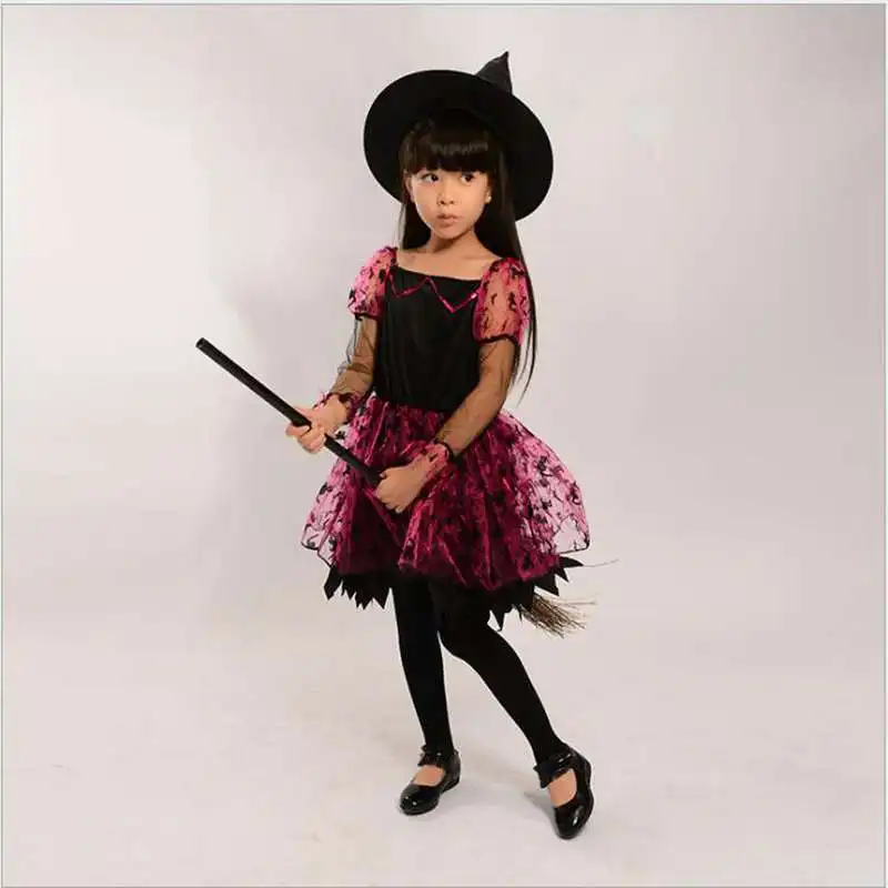 Новая детская одежда костюм ведьмы на Хэллоуин платье принцессы карнавальный