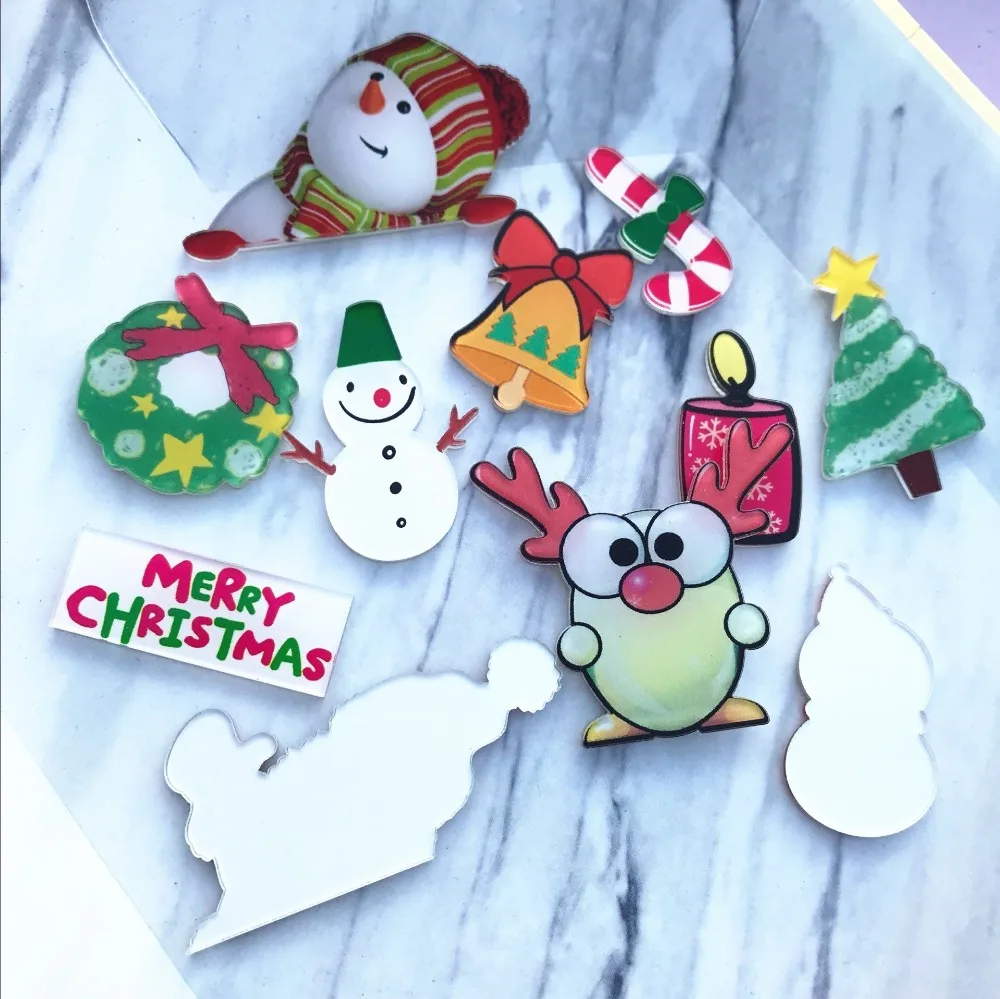 10 шт./лот кавайные акриловые композитные изделия ручной работы с плоским