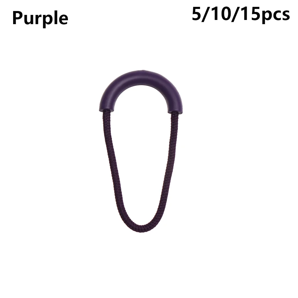 purple 5 шт., сменный зажим на застежке-молнии, фиксатор на веревке, застежка-молния, сумка для путешествий, чемодан, палатка, рюкзак - Цвет: purple