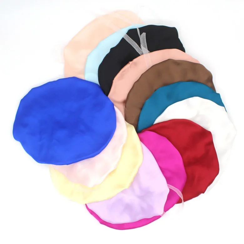 Для женщин 100% чистый шелк сна Шапки Обёрточная бумага ночь Кепки Уход за волосами