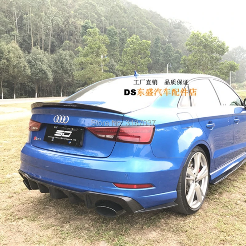Спойлер для Audi A3 Sedan S3 RS3 2014 2017 высококачественный задний спойлер из углеродного